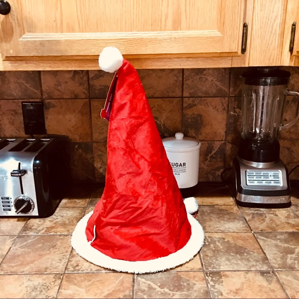 Large cat tunnel crinkly sounds Santa Christmas hat shape style animal pets